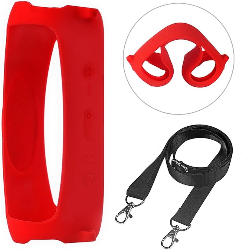 Black Silicone Protective Case with Strap for 5 Cover Skin - Image 4